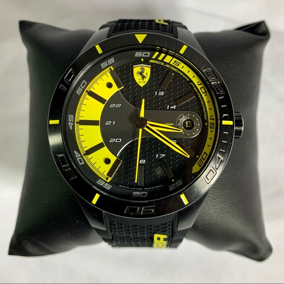 Ferrari Watch Red Rev Evo Chronograph Black/Yellow - Picture 6 of 13